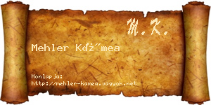Mehler Kámea névjegykártya